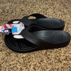 NUUSOL Cascade Flip Flops Mens 13 Black Thong Sandals Float American Made